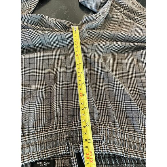 H&M Men's SlimFit Coupe Etroite black plaid pant Large - Picture 7 of 10